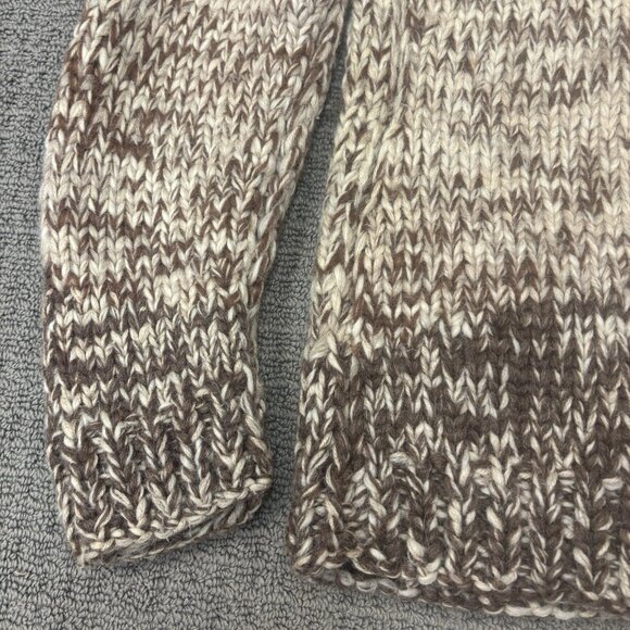 Vintage Handmade Sweater Medium Chunky Knit Button Up Collar Pocket Jumper Heavy - Picture 7 of 11